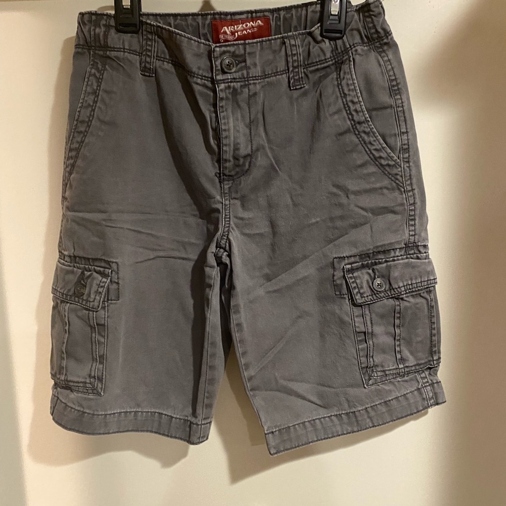 Arizona Jean Company Gray Cargo Shorts Classic Style Boys Husky 12